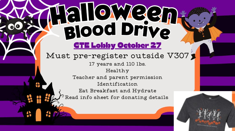 halloween Blood Drive - must pre-register